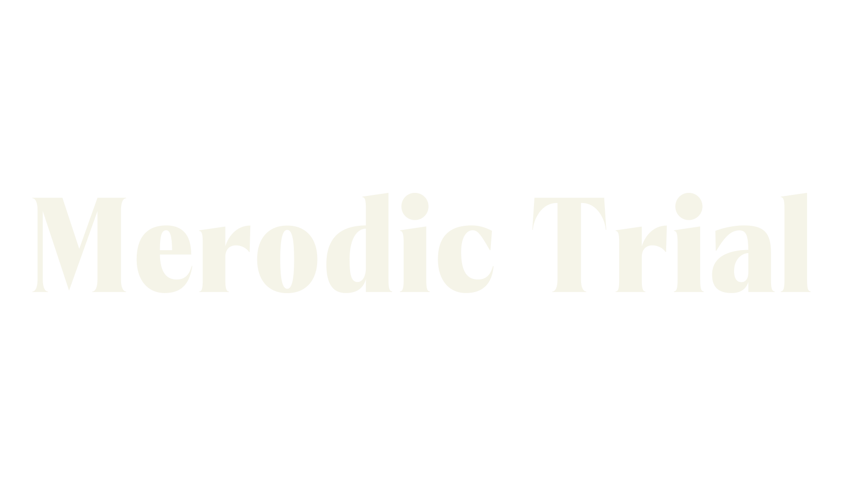 Merodic Trial, serif font preview