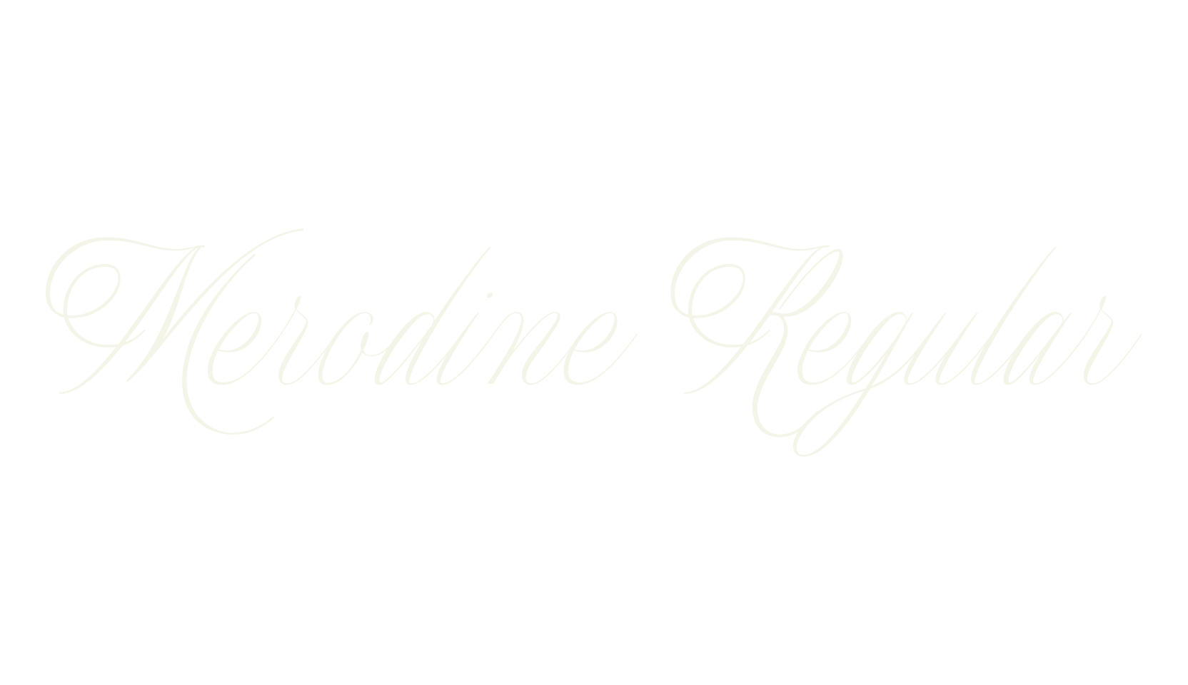 Merodine Regular, fashion script font preview