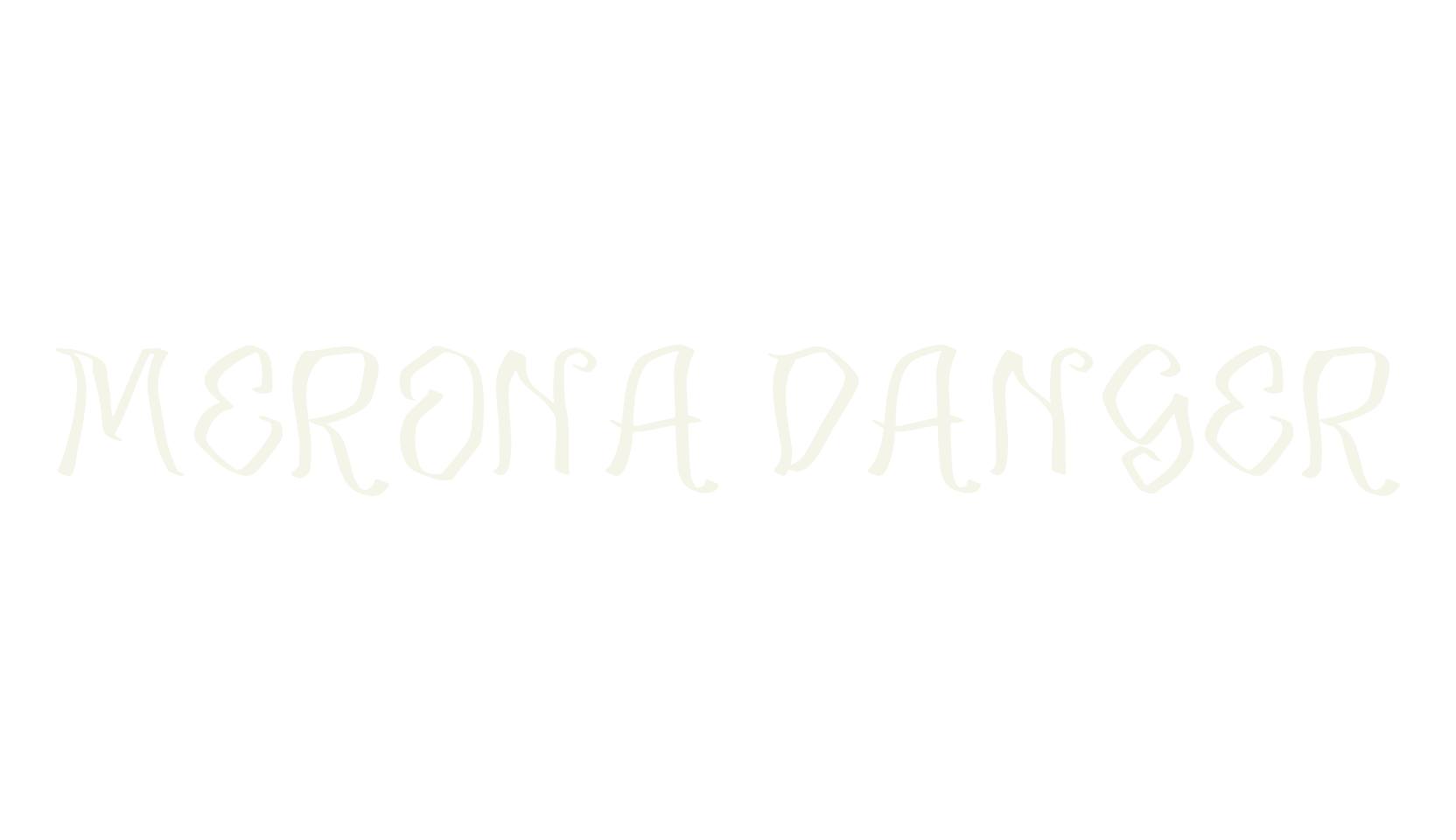 Merona Danger, script font preview