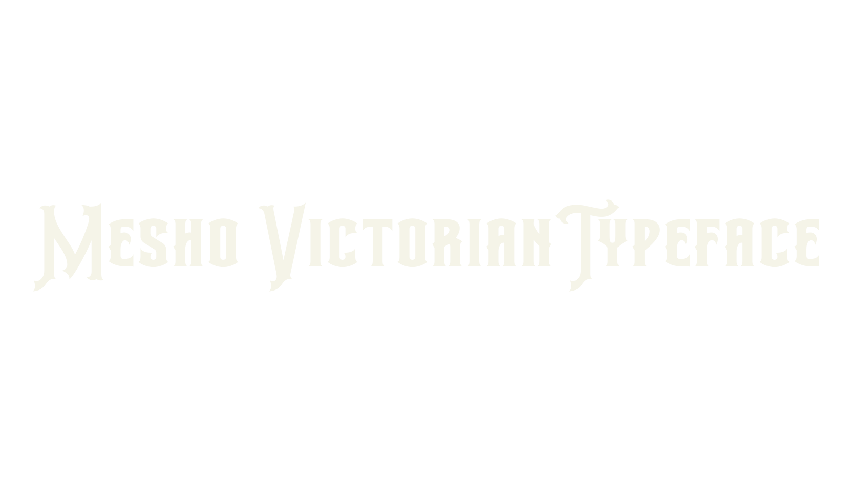 Mesho Victorian Typeface, tattoo font preview