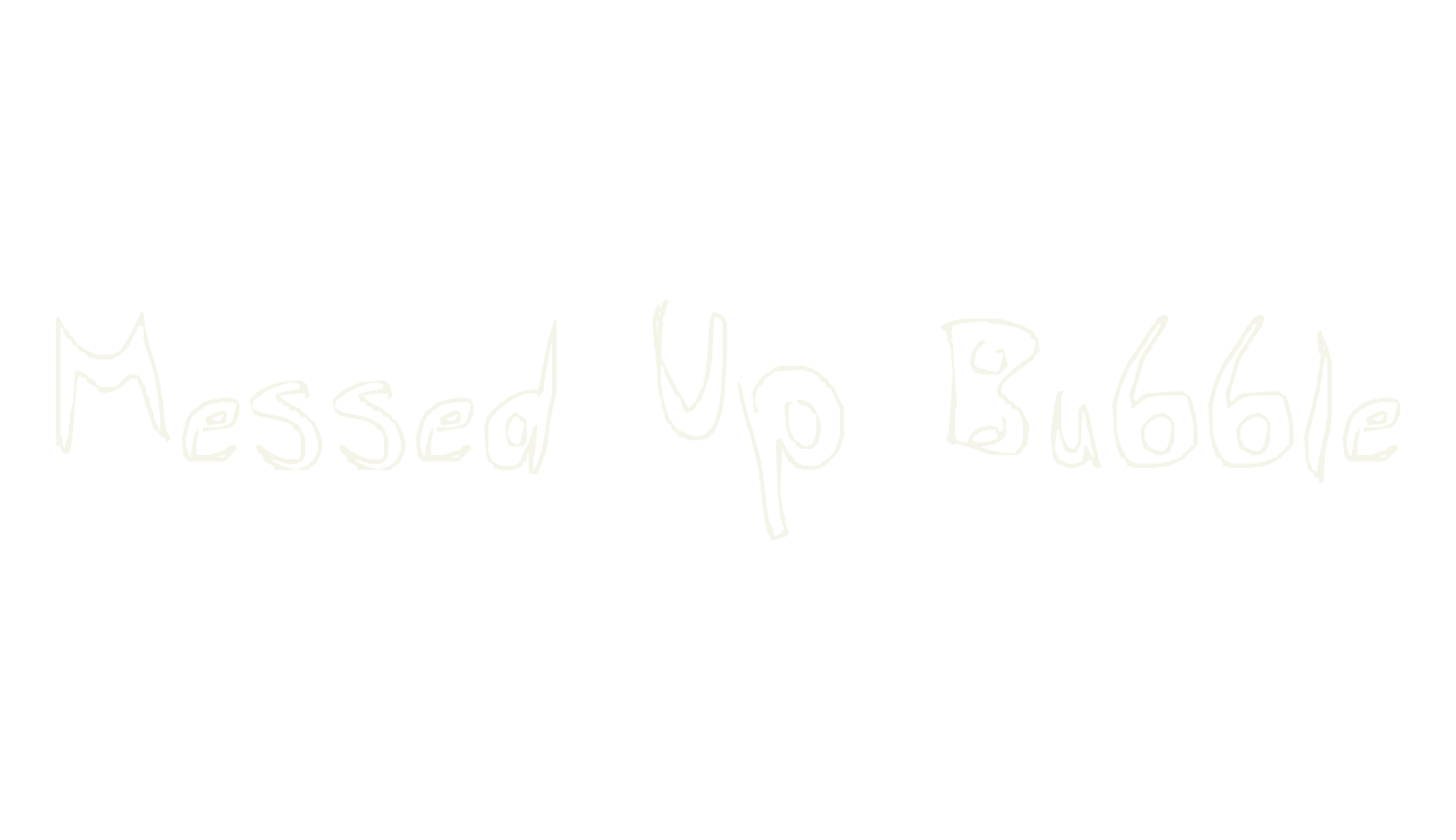 Messed Up Bubble, bubble font preview