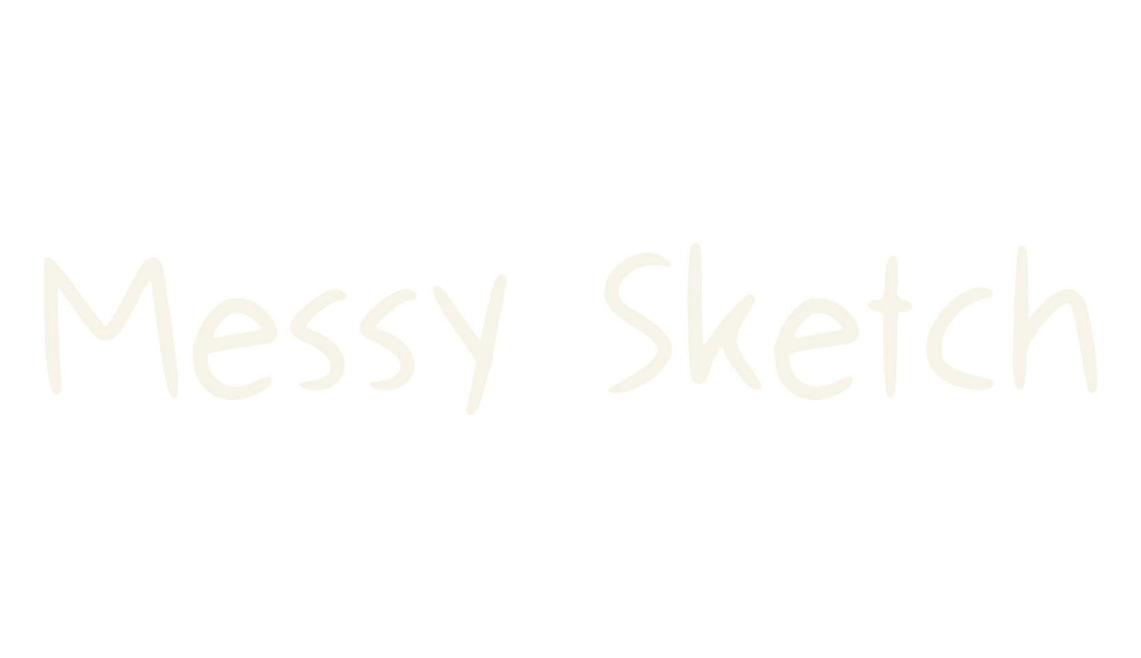 Messy Sketch, messy font preview
