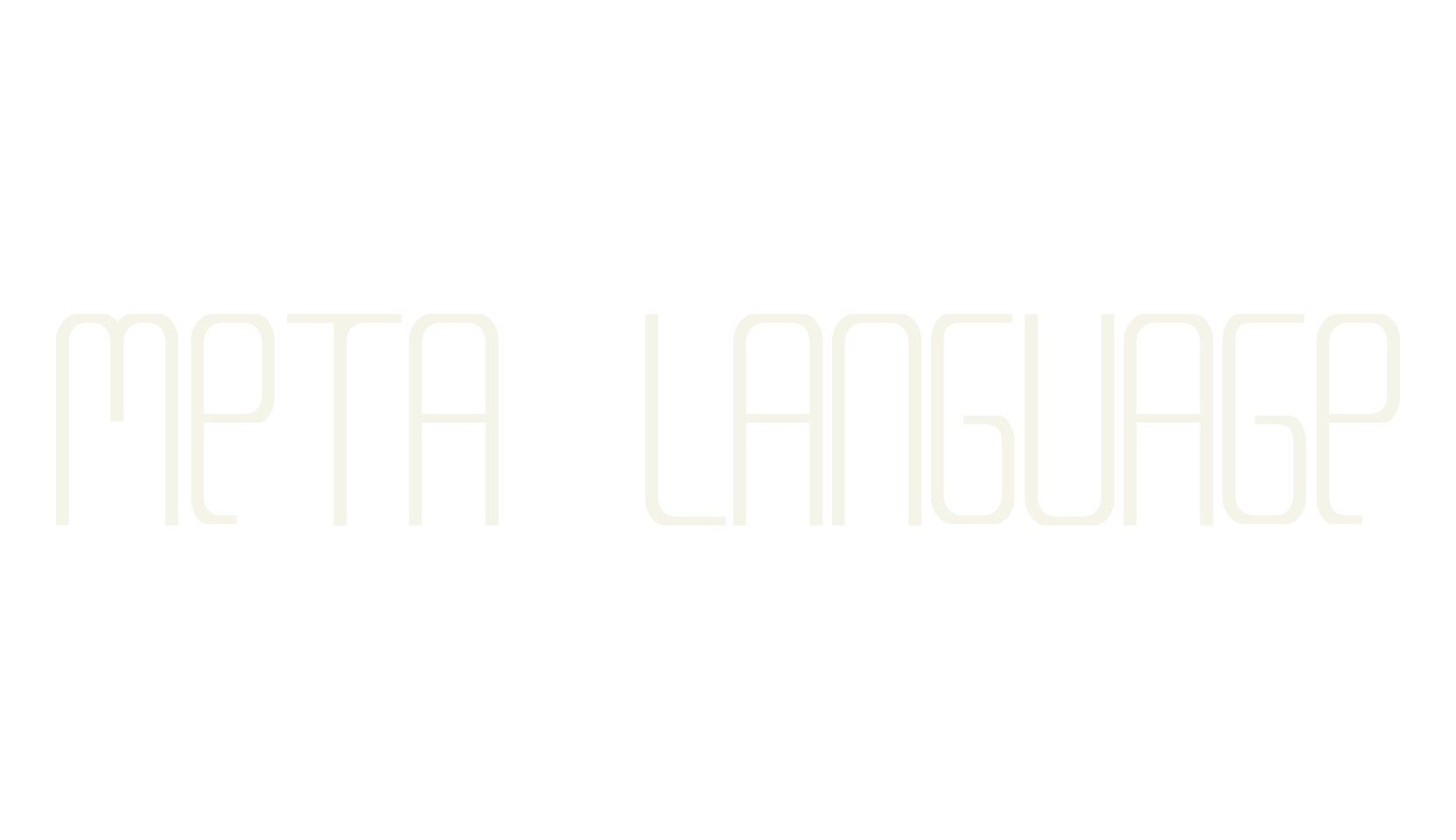 Meta Language, condensed font preview