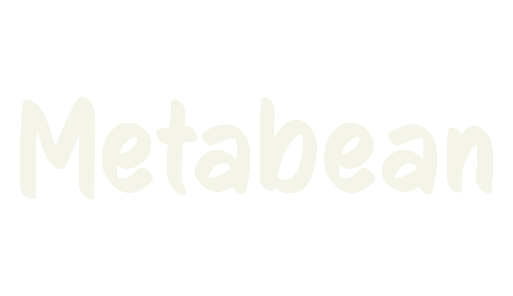 Metabean, handwritten font preview