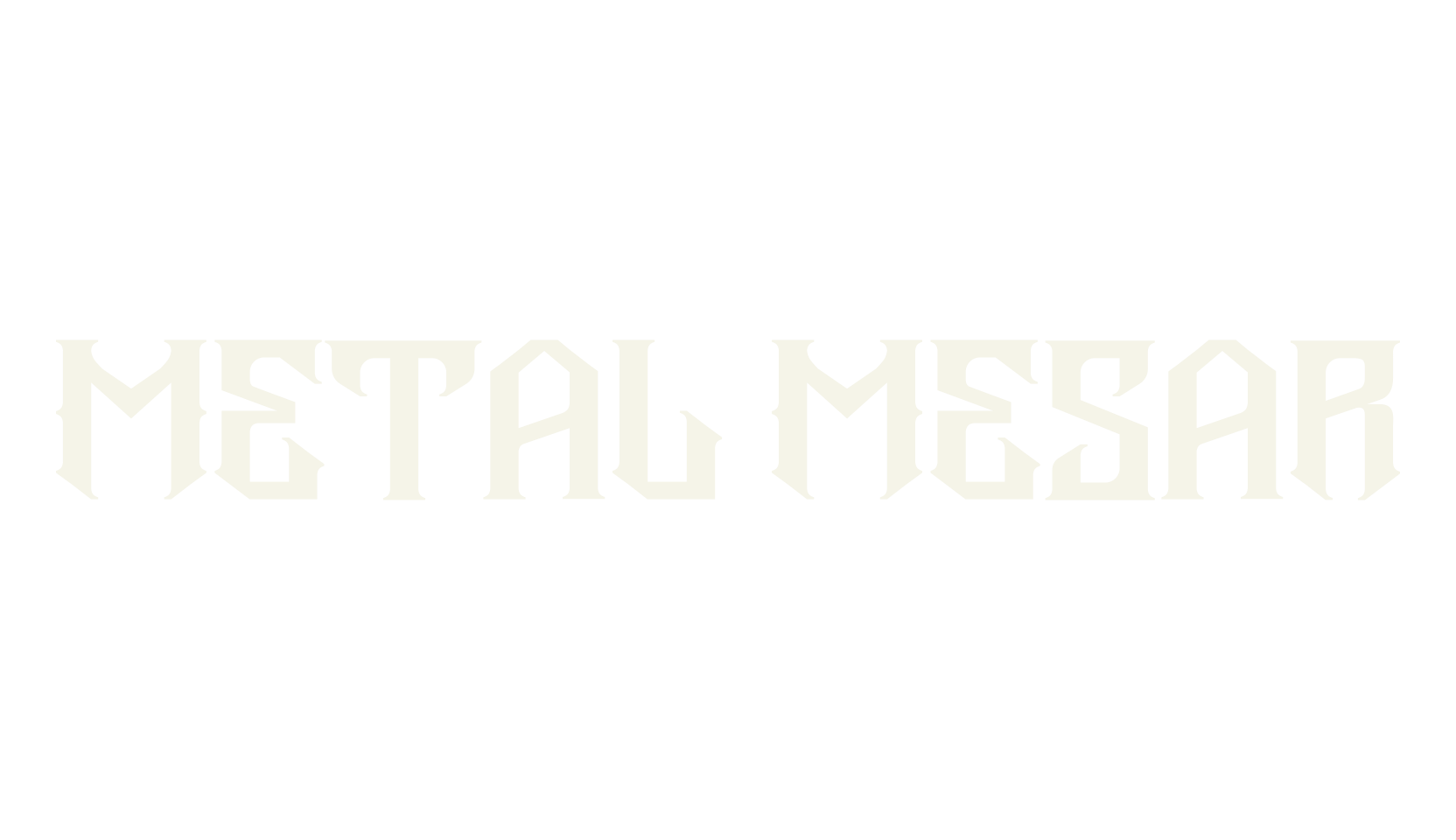 Metal Mesar, metal font preview