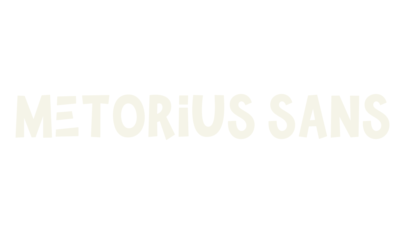 Metorius Sans, display market font preview