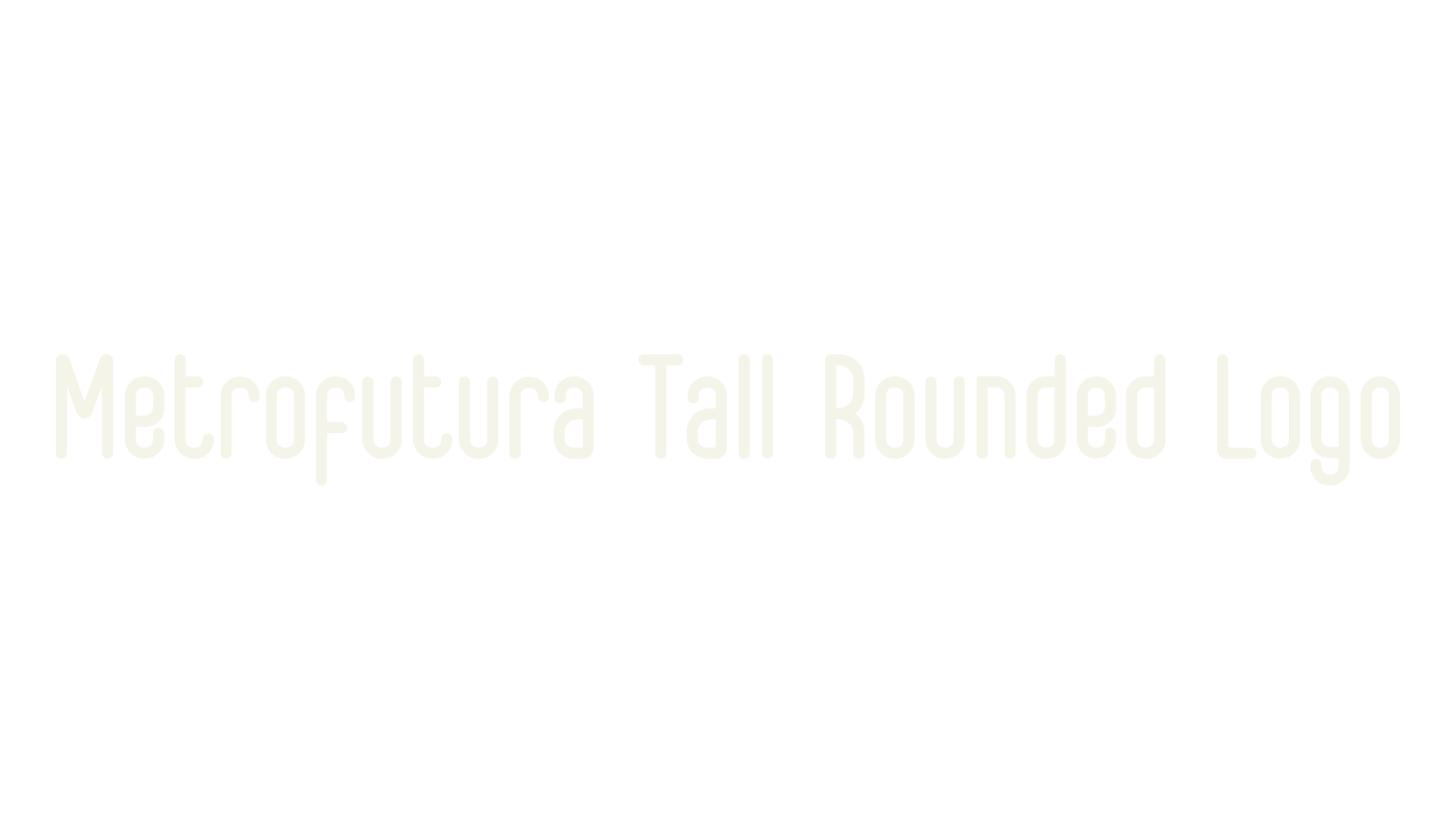 Metrofutura Tall Rounded Logo, display market font preview