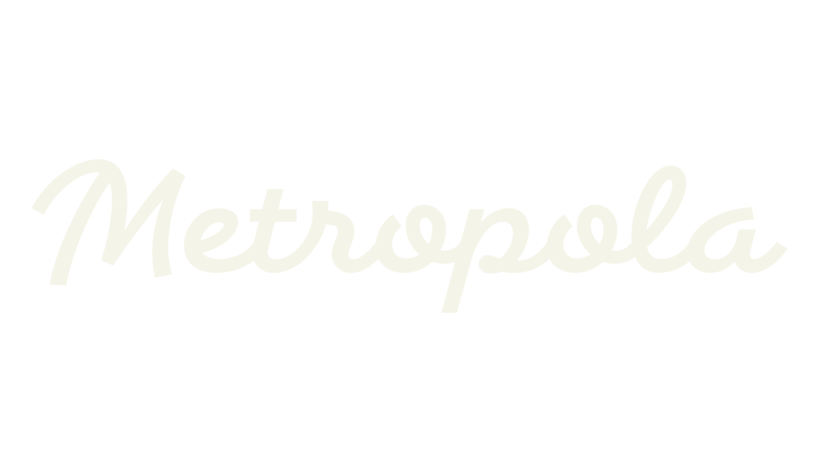 Metropola, cursive font preview