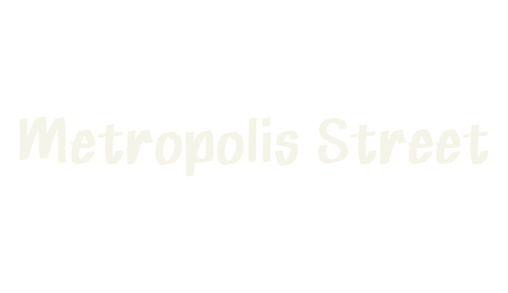 Metropolis Street, calligraphy font preview