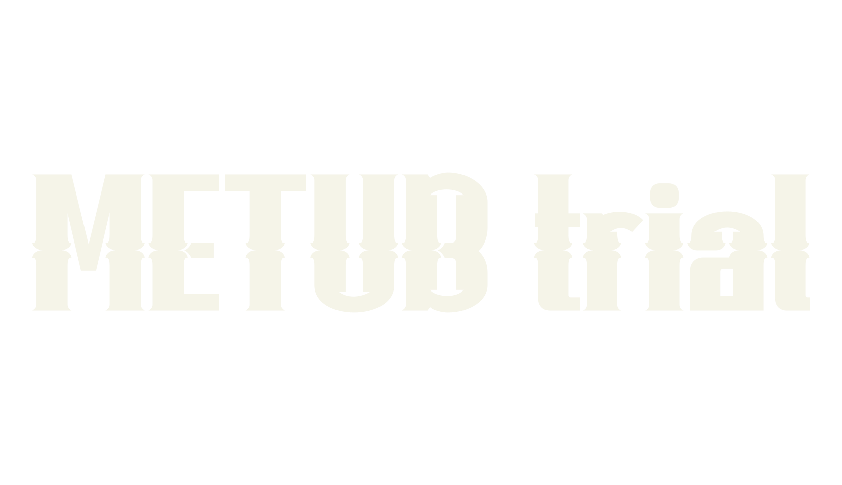 METUB trial, tattoo font preview