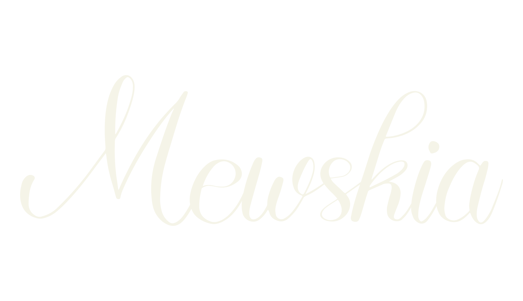 Mewskia, calligraphy font preview