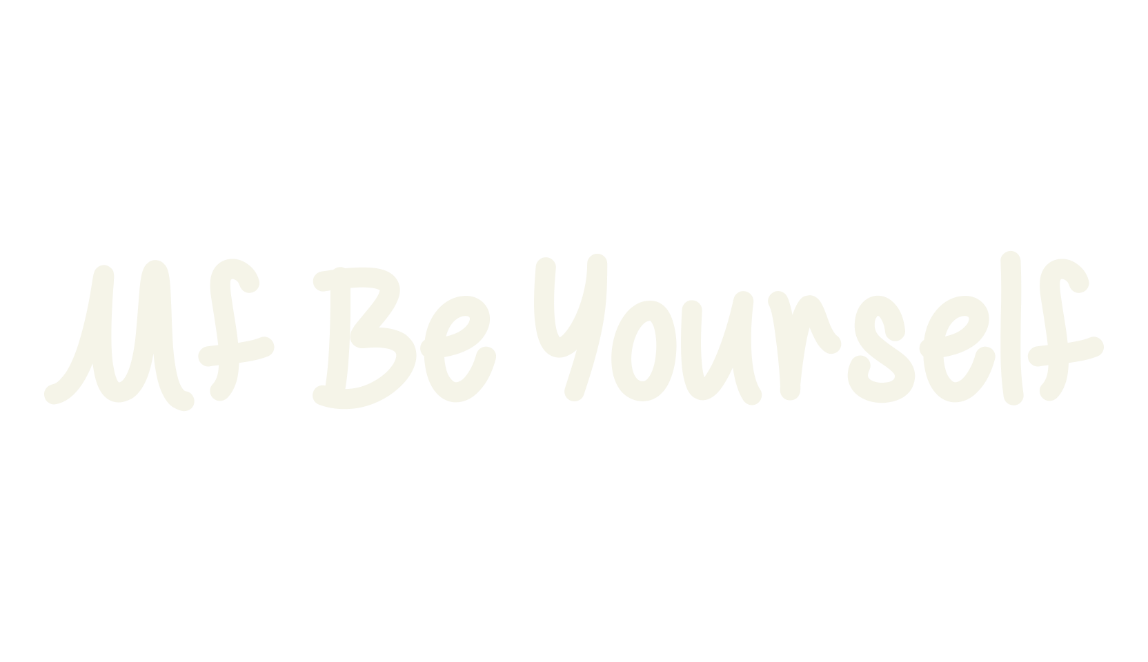 Mf Be Yourself, handwritten font preview