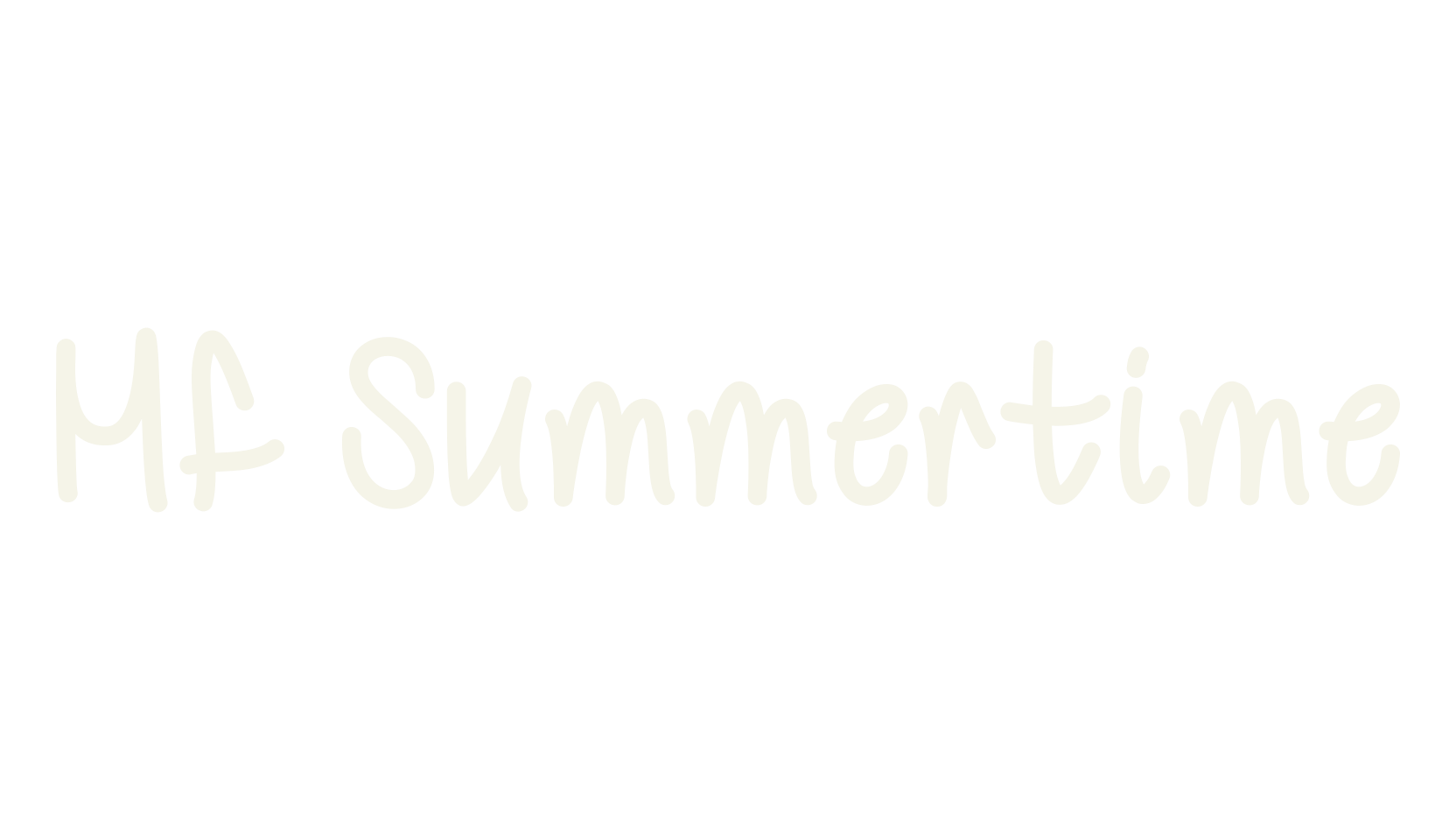 Mf Summertime, handwritten font preview