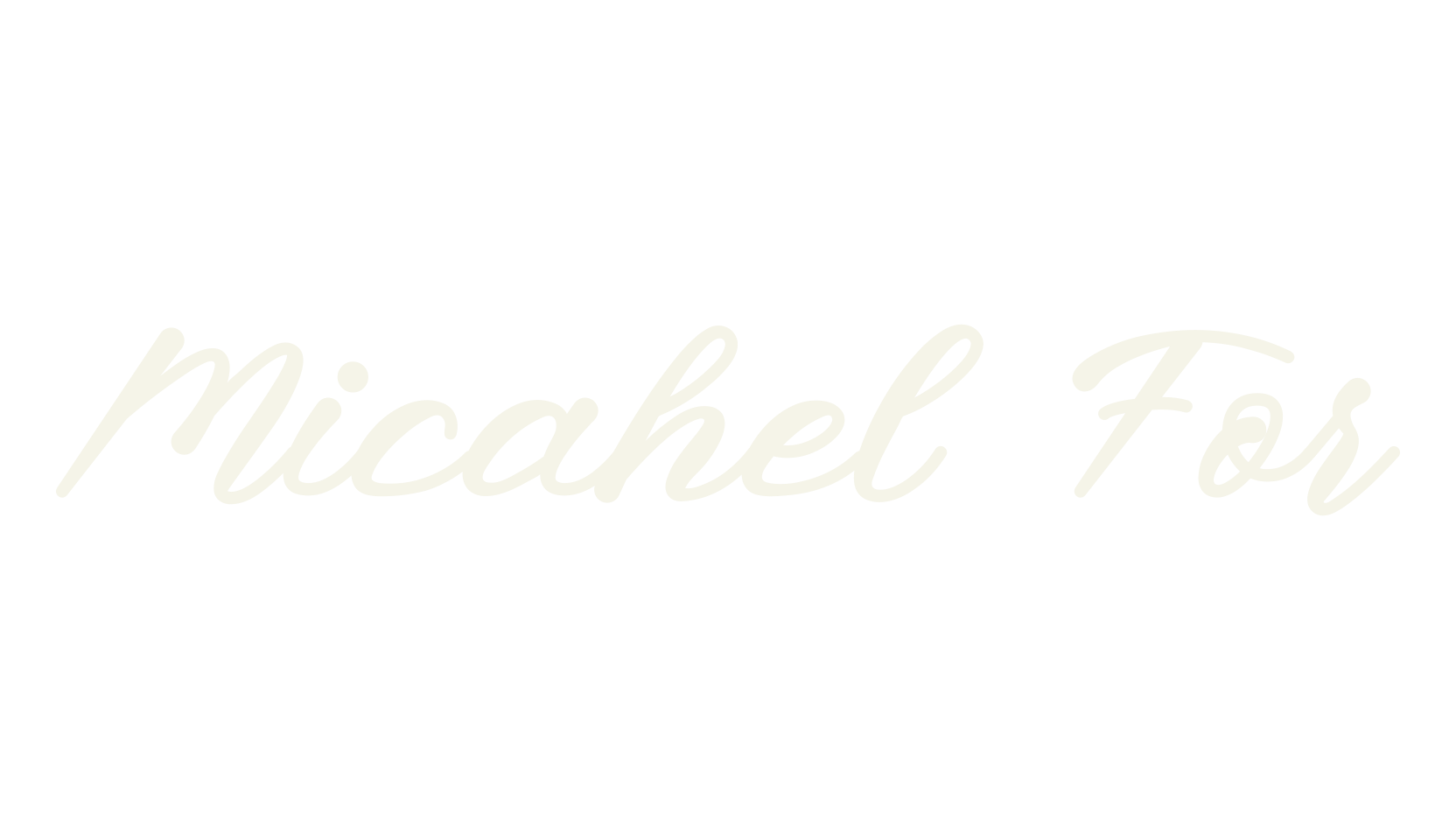 Micahel For, curvy font preview