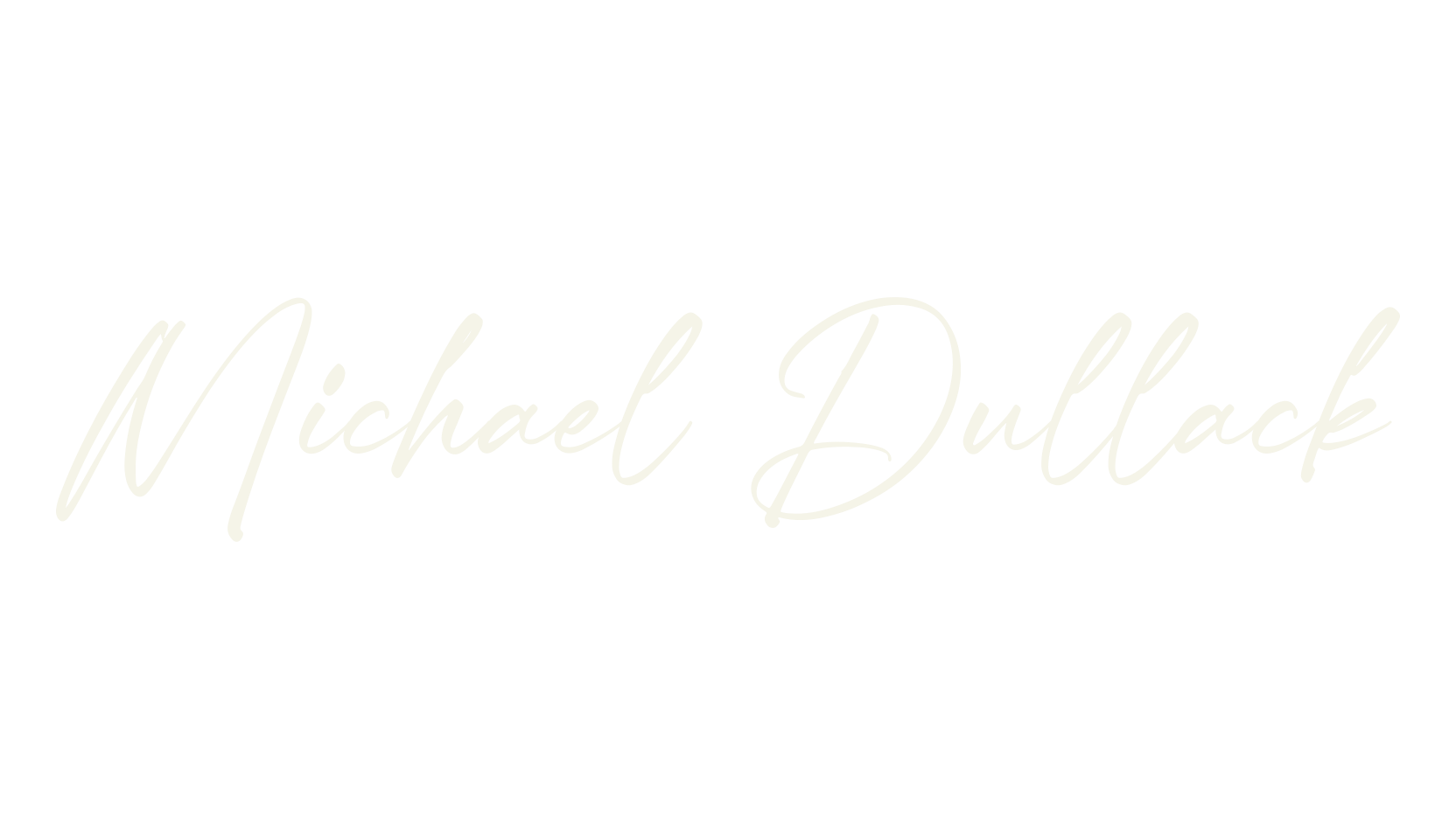Michael Dullack, script font preview