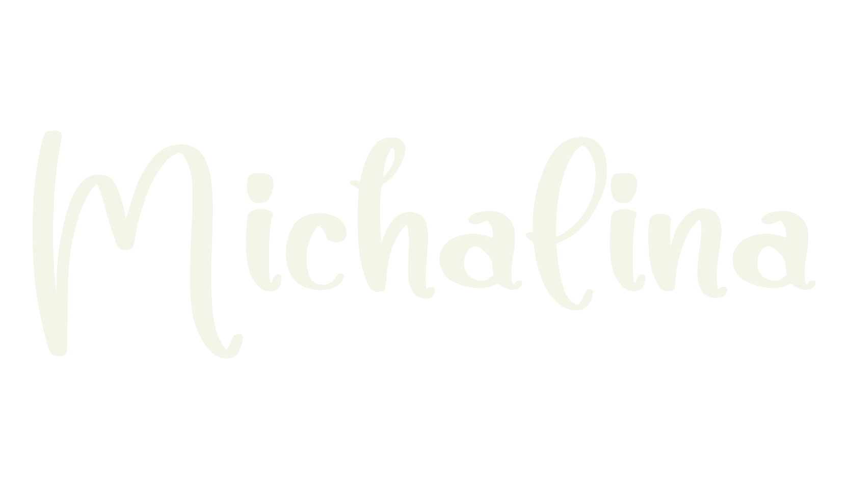 Michalina, script font preview