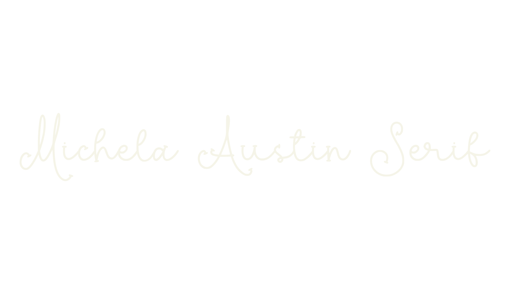 Michela Austin Serif, calligraphy font preview