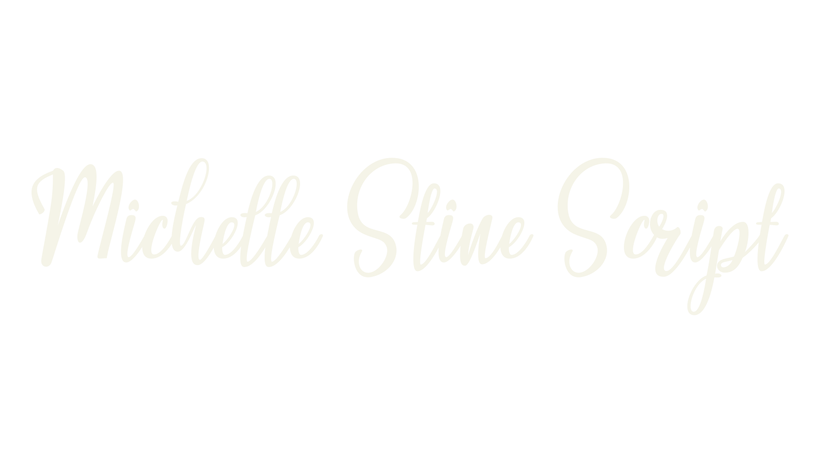 Michelle Stine Script, script font preview