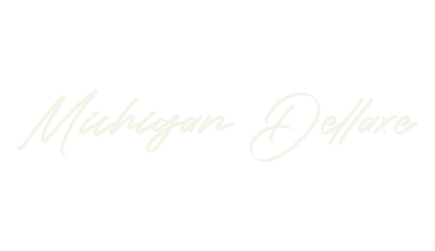 Michigan Dellaxe, script font preview