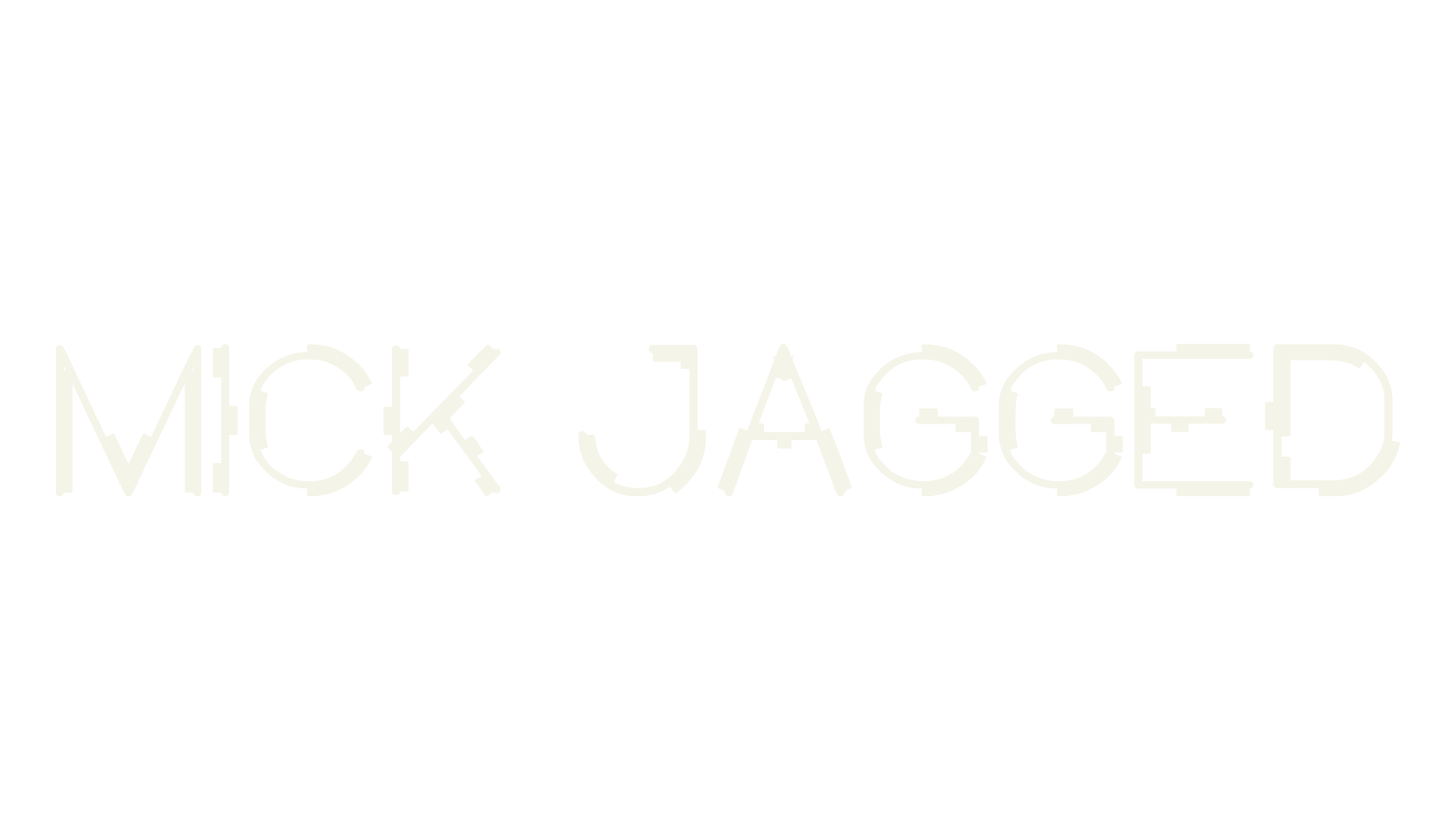 MICK JAGGED, display market font preview