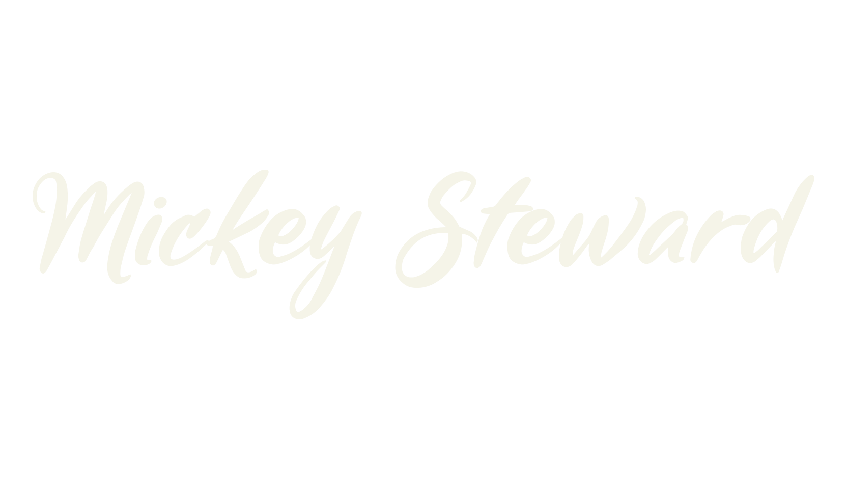 Mickey Steward, calligraphy font preview