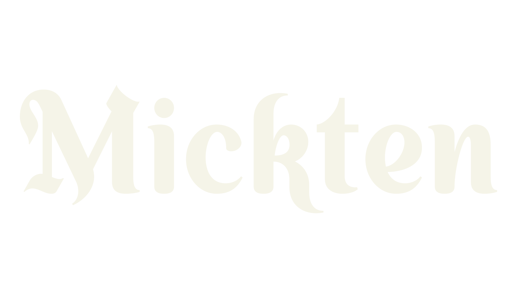 Mickten, classic font preview