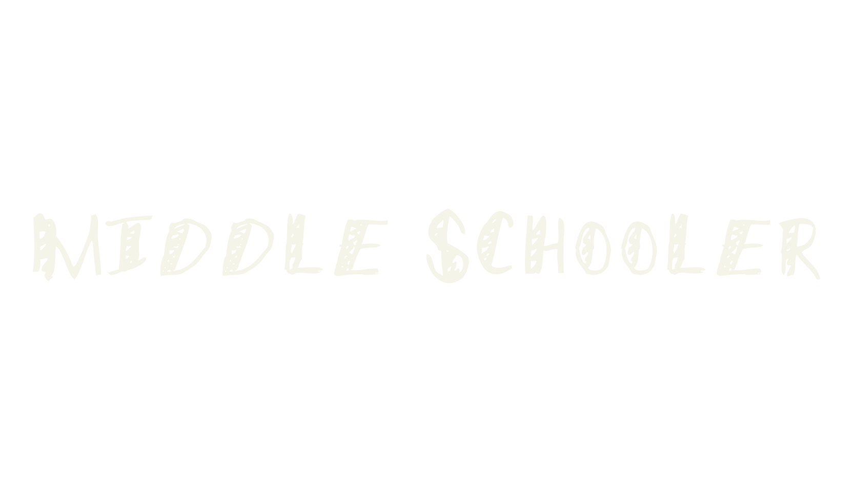 Middle Schooler, handwritten font preview