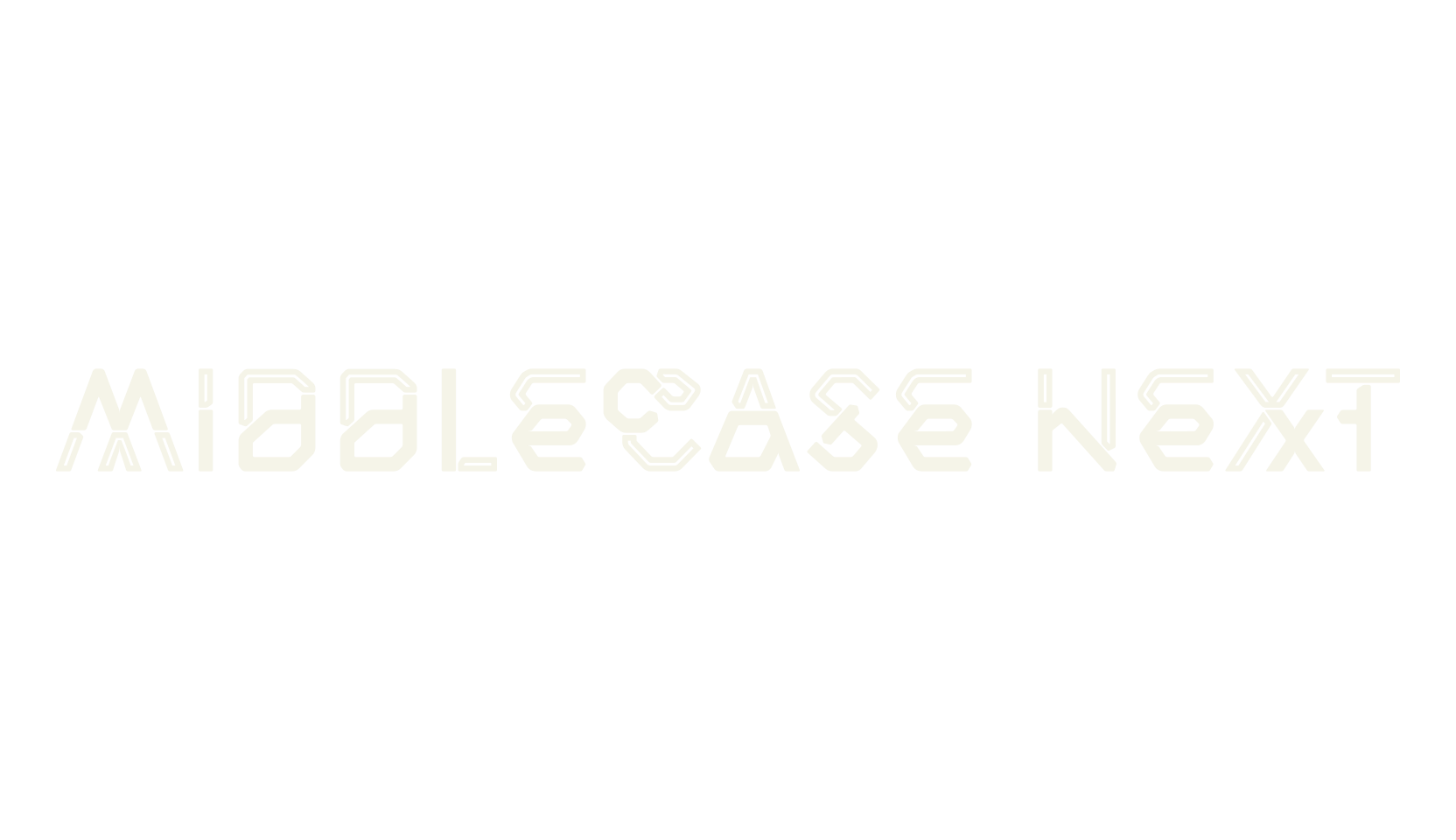 Middlecase Next, digital font preview