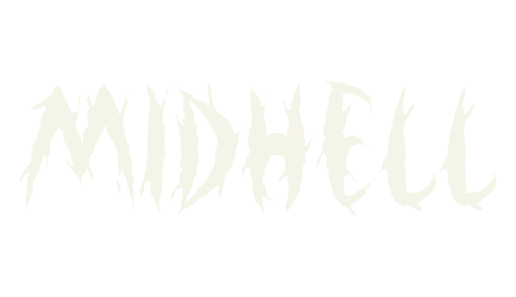 Midhell, black metal font preview