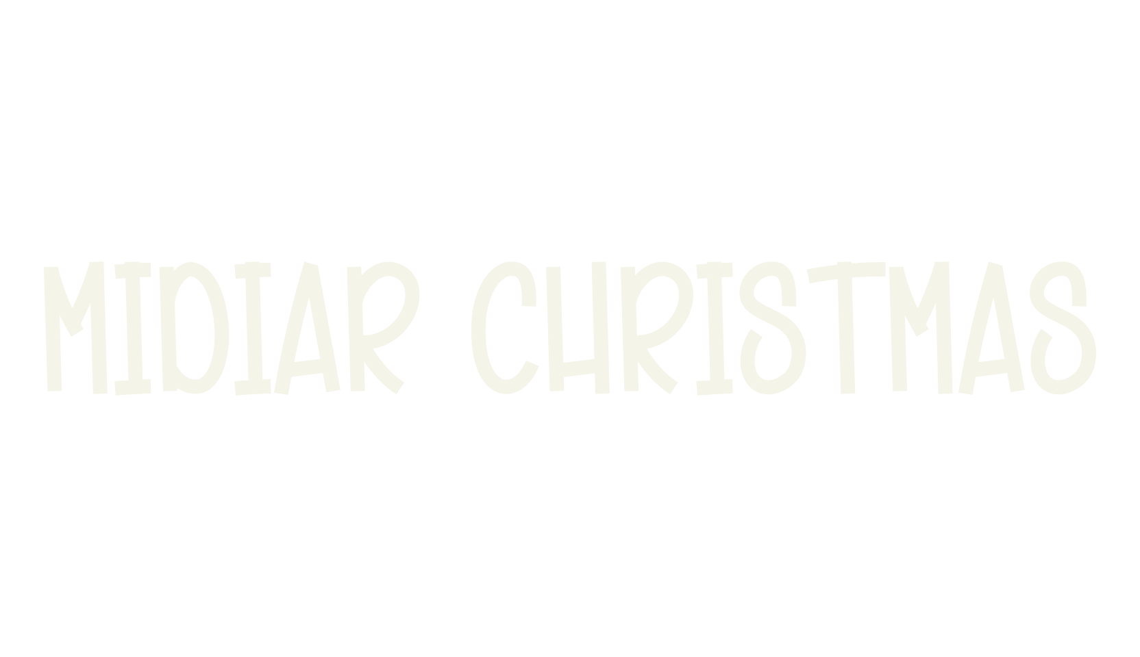 Midiar Christmas, various font preview