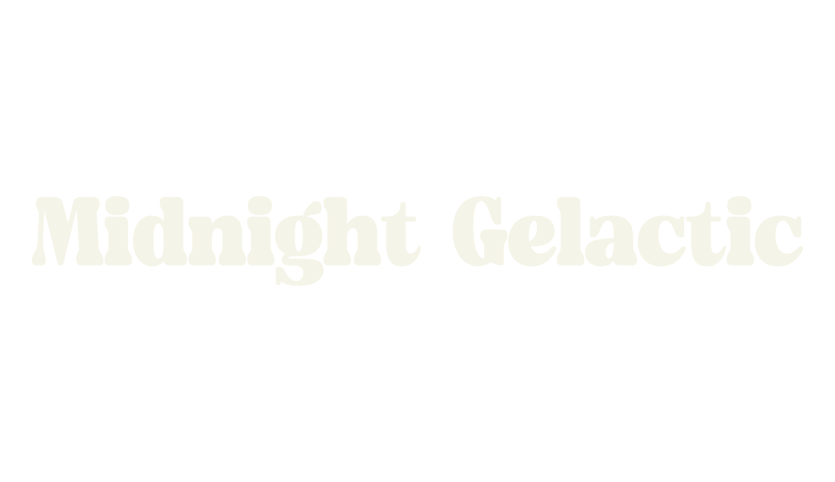 Midnight Gelactic, serif font preview