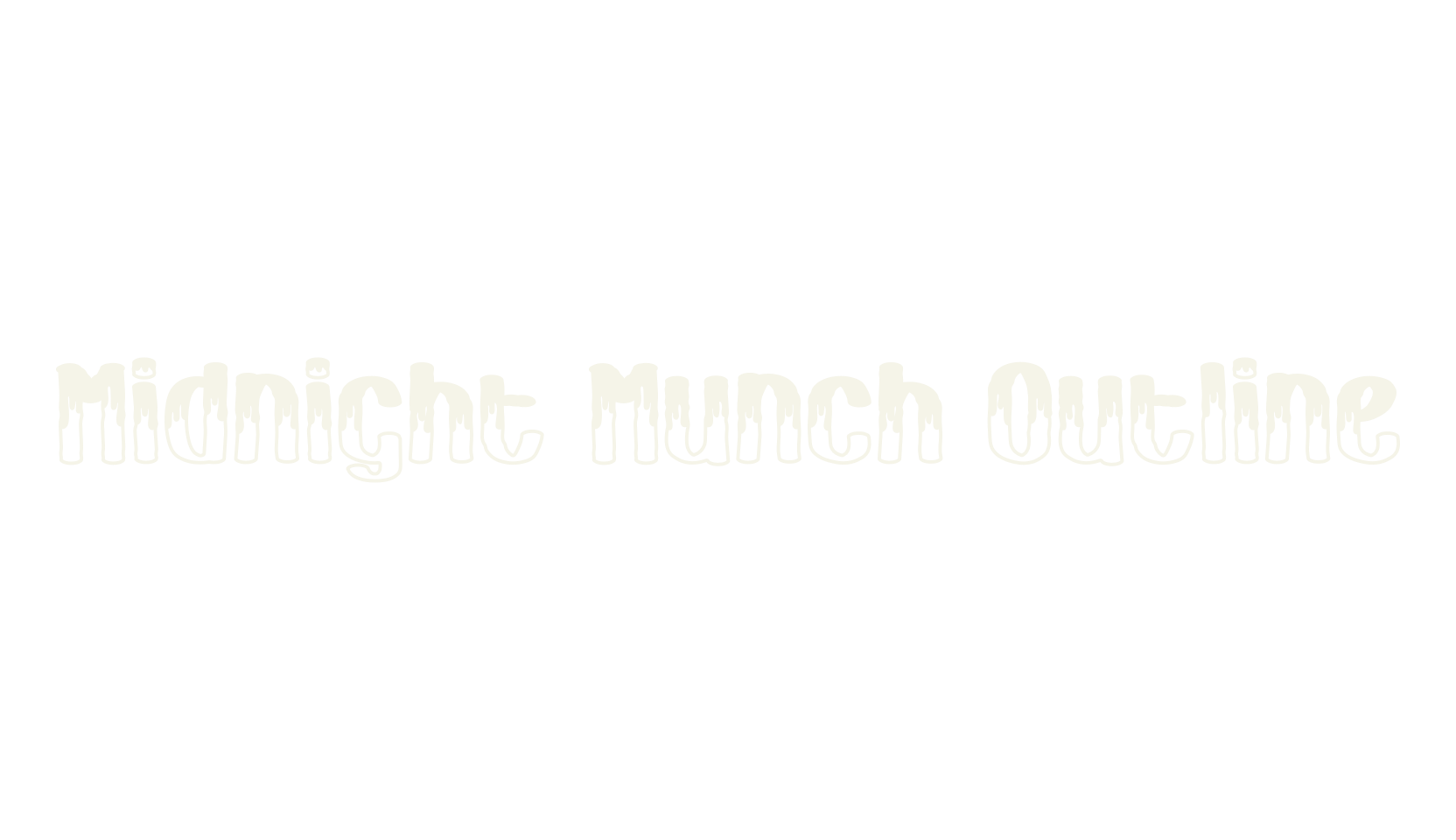 Midnight Munch Outline, spooky font preview