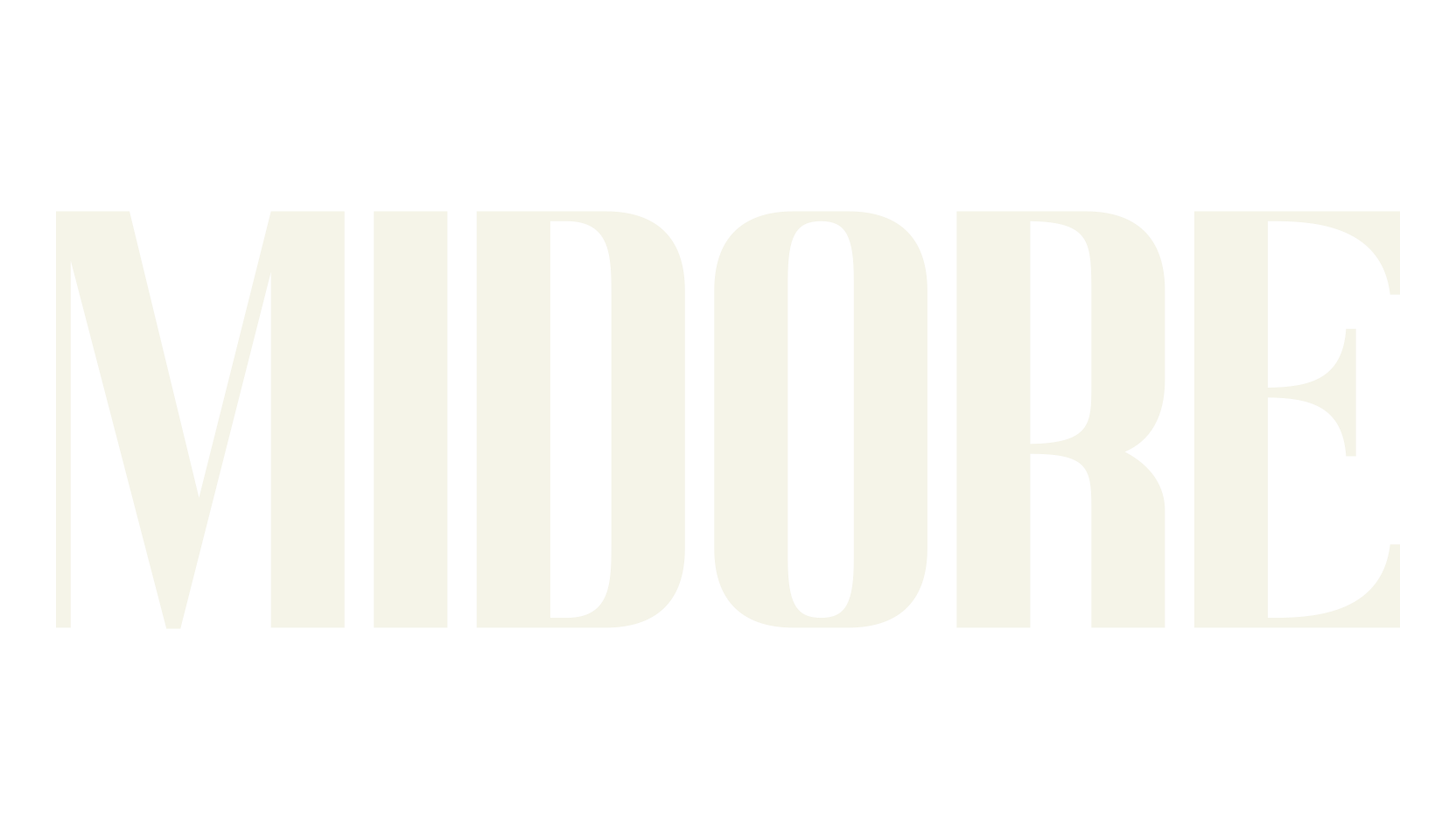Midore, alphabet font preview