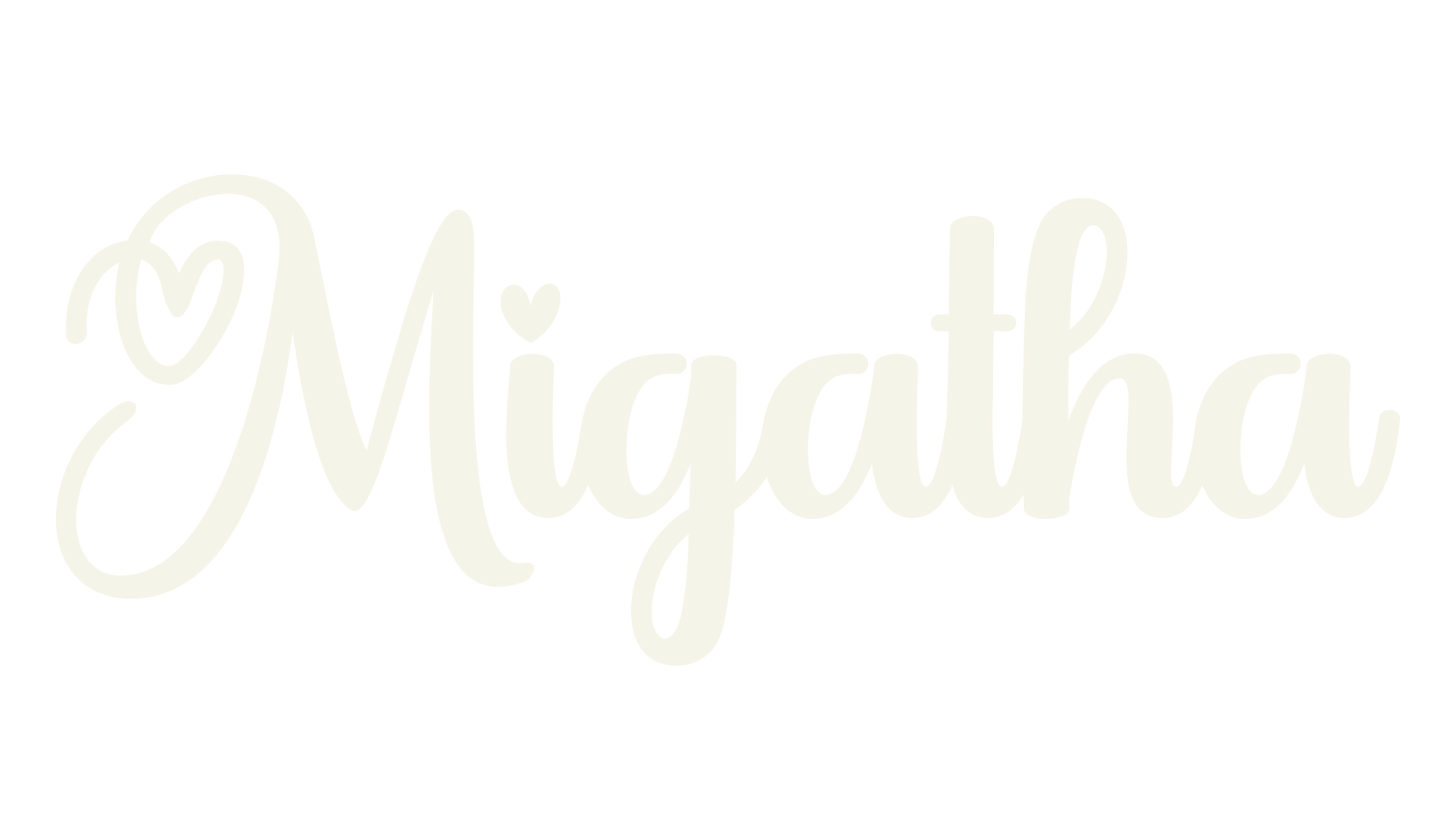 Migatha, script font preview