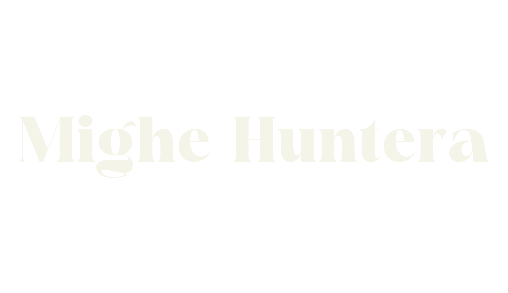 Mighe Huntera, lettering font preview