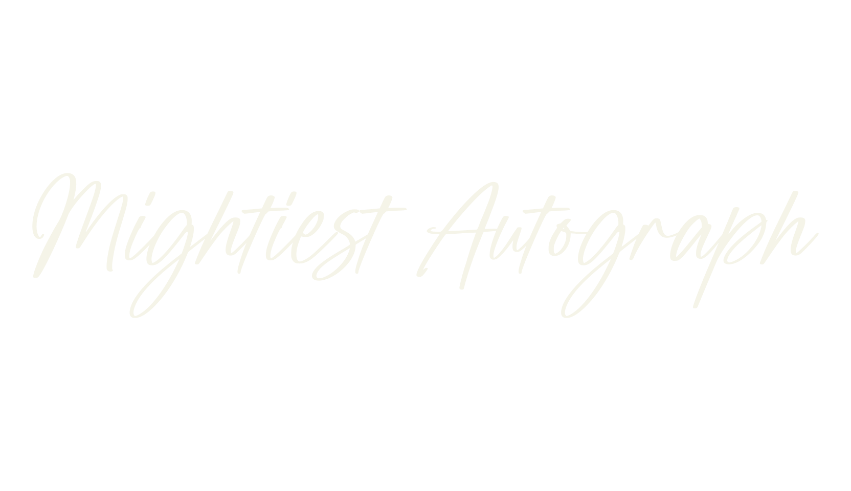 Mightiest Autograph, handwritten font preview