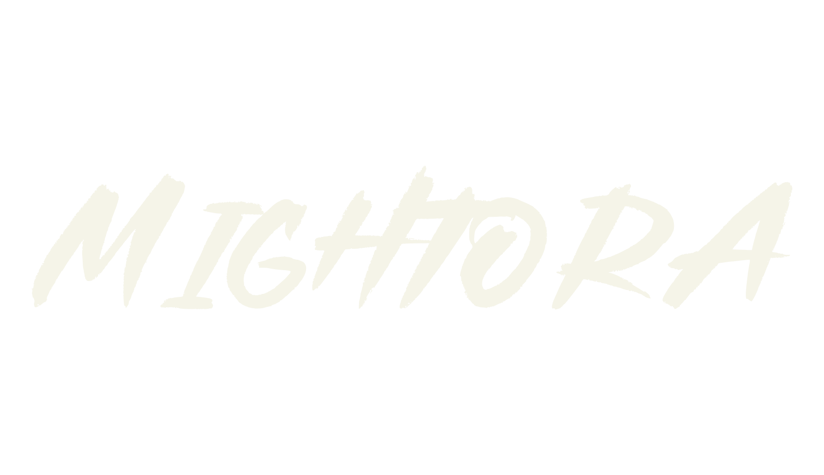 Mightora, brush font preview