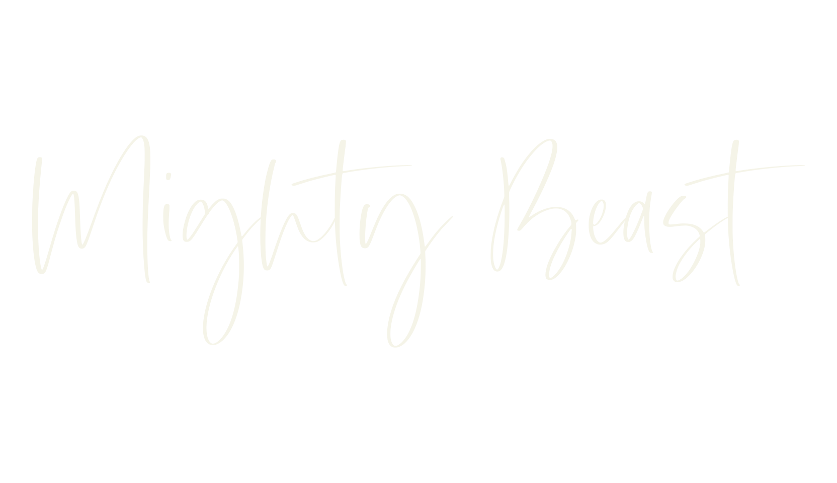 Mighty Beast, lettering font preview