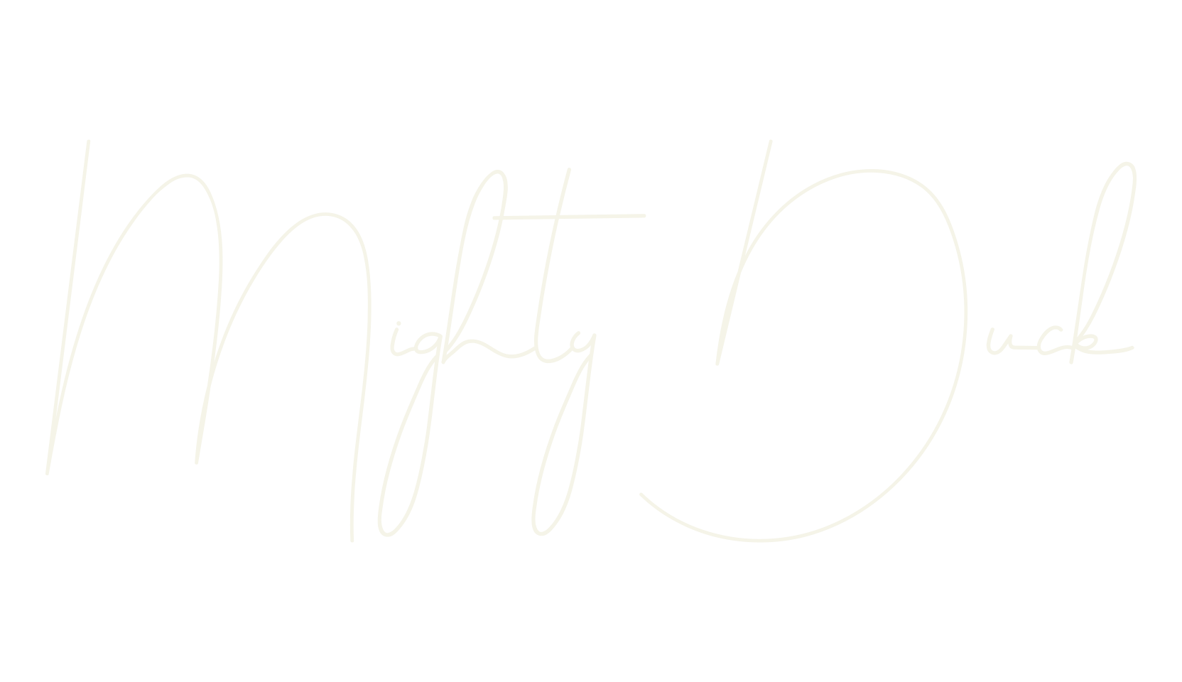 Mighty Duck, calligraphy font preview