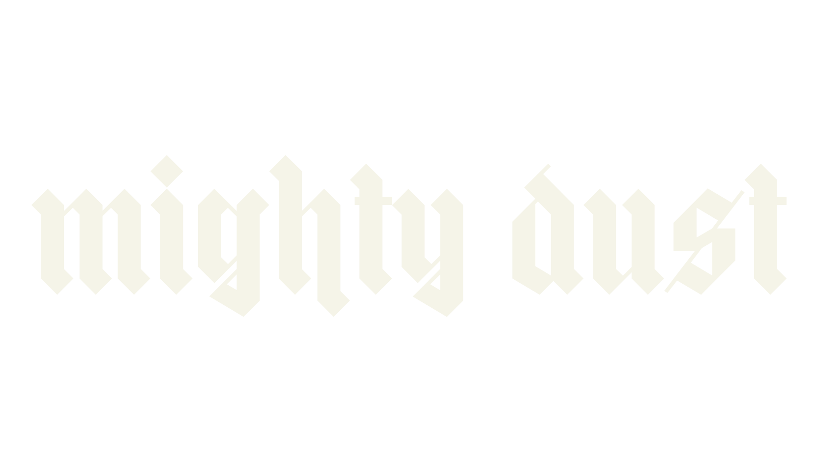 mighty dust, old english font preview