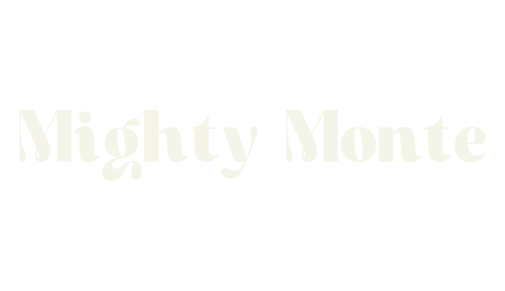 Mighty Monte, sans serif font preview