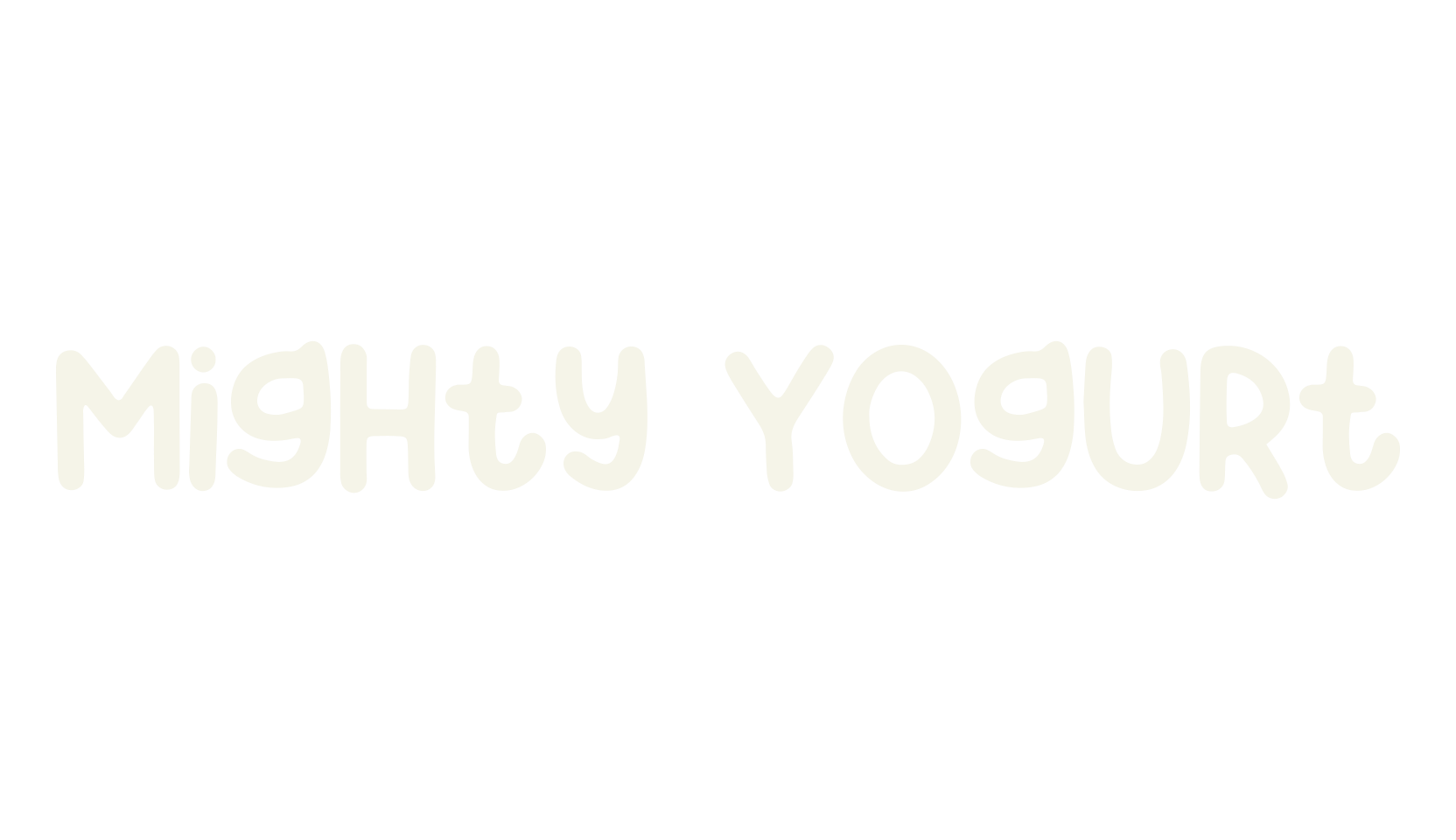 Mighty Yogurt, typewriter font preview