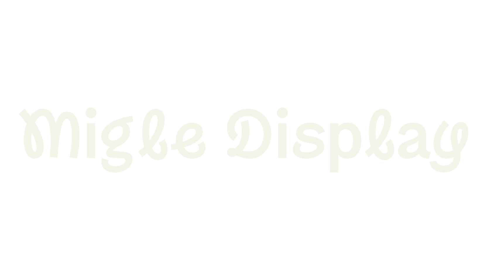 Migle Display, display font preview