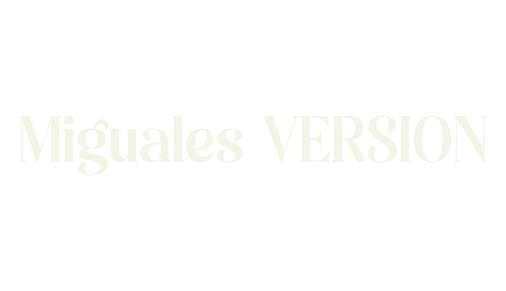 Miguales VERSION, serif font preview