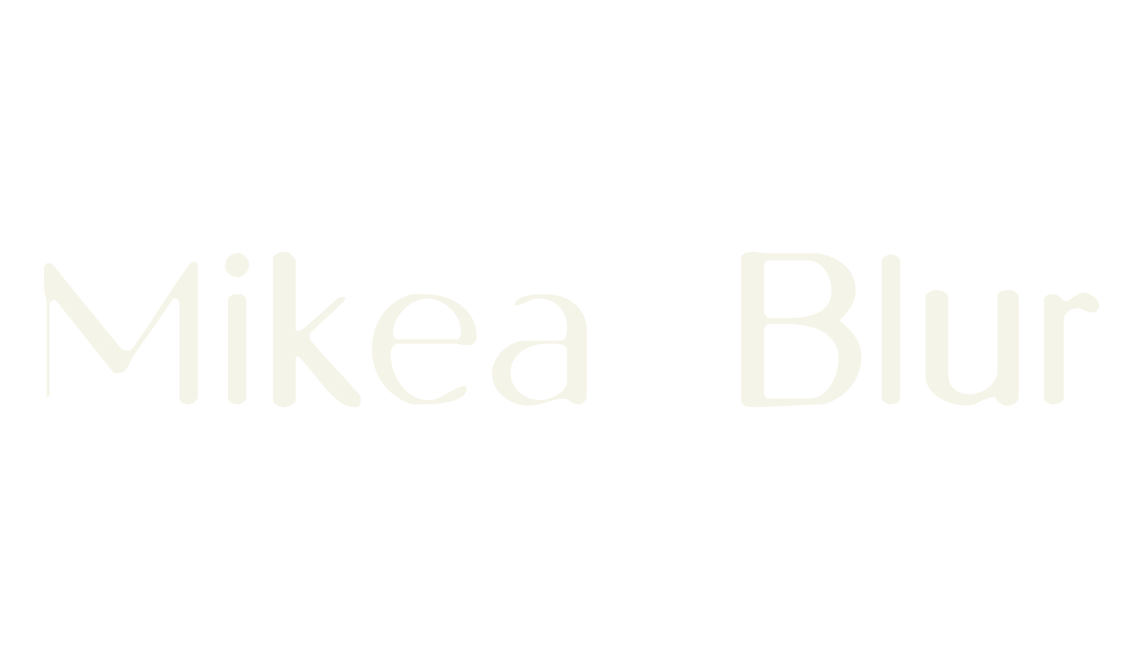 Mikea Blur, editorial font preview