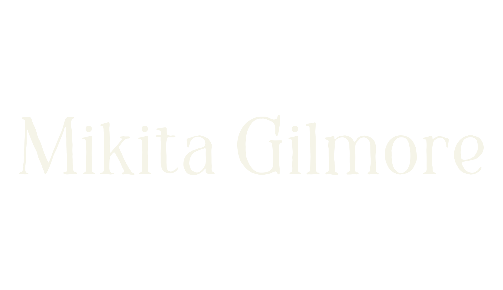 Mikita Gilmore, serif font preview