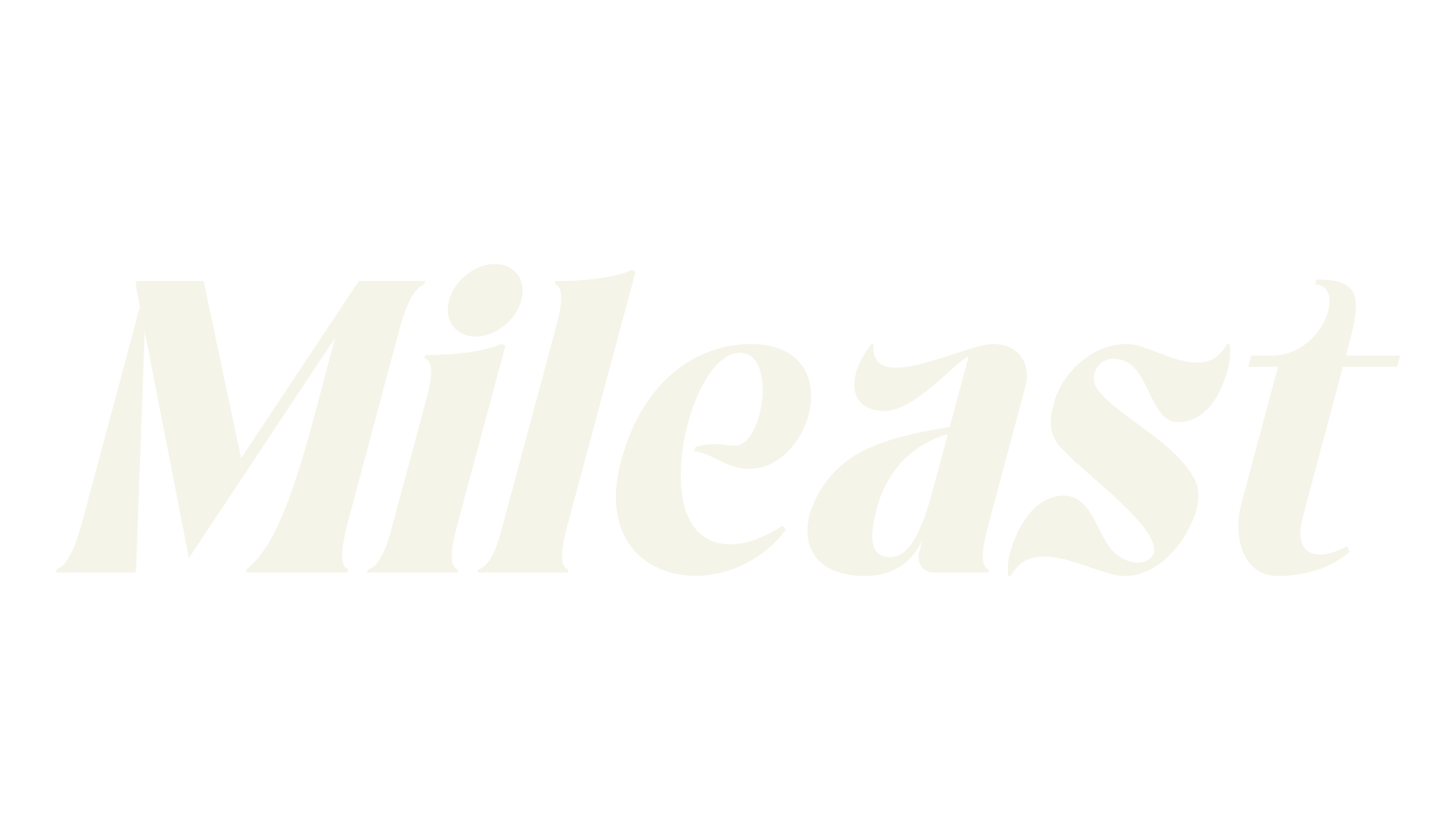 Mileast, cursive font preview
