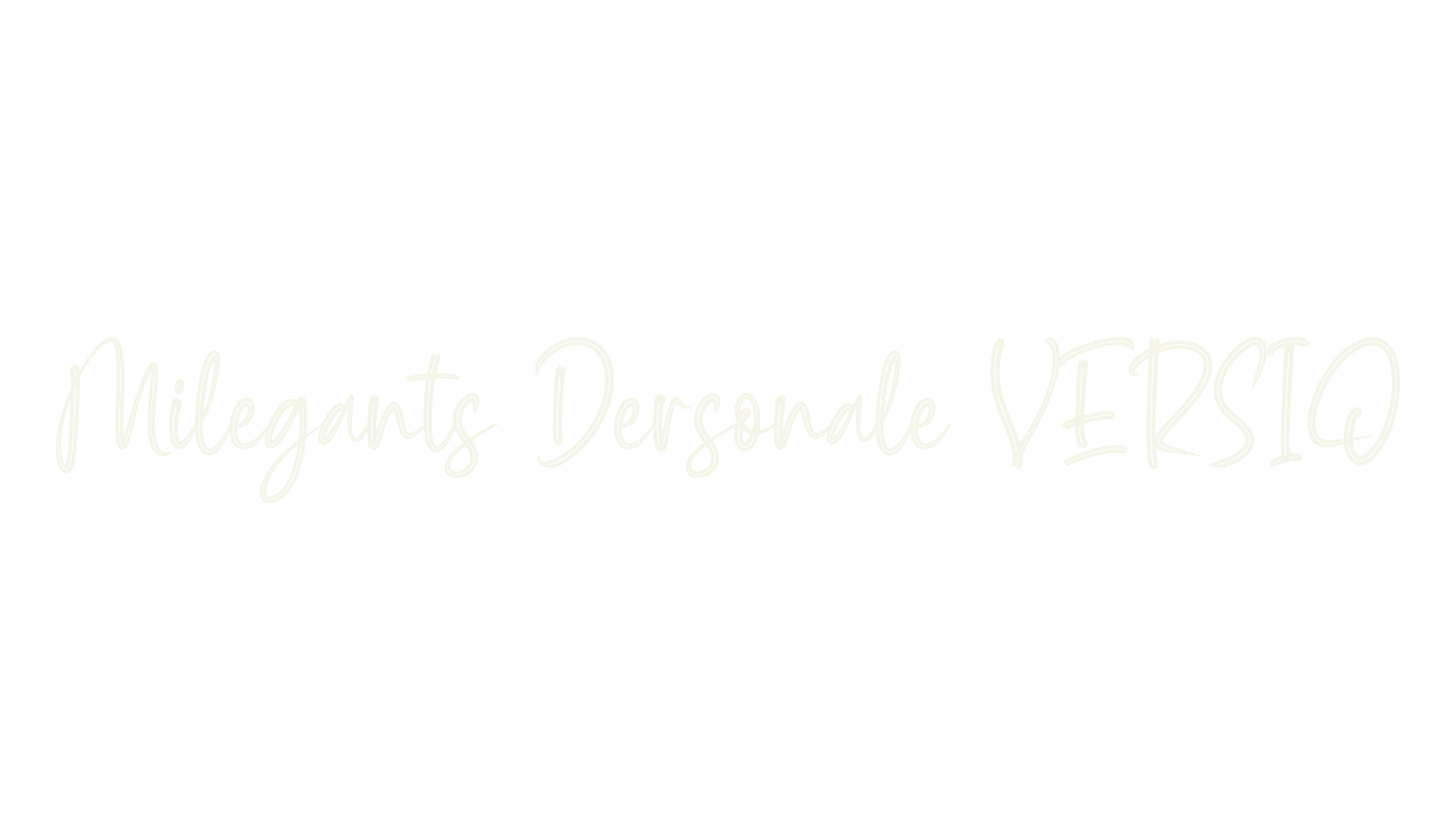 Milegants Dersonale VERSIO, script font preview