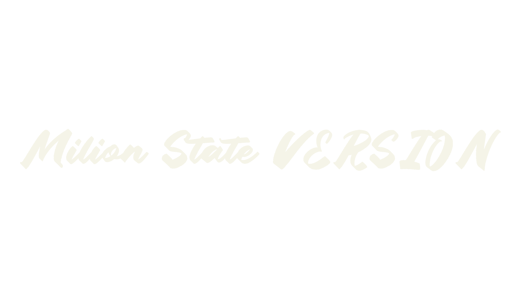 Milion State VERSION, script font preview