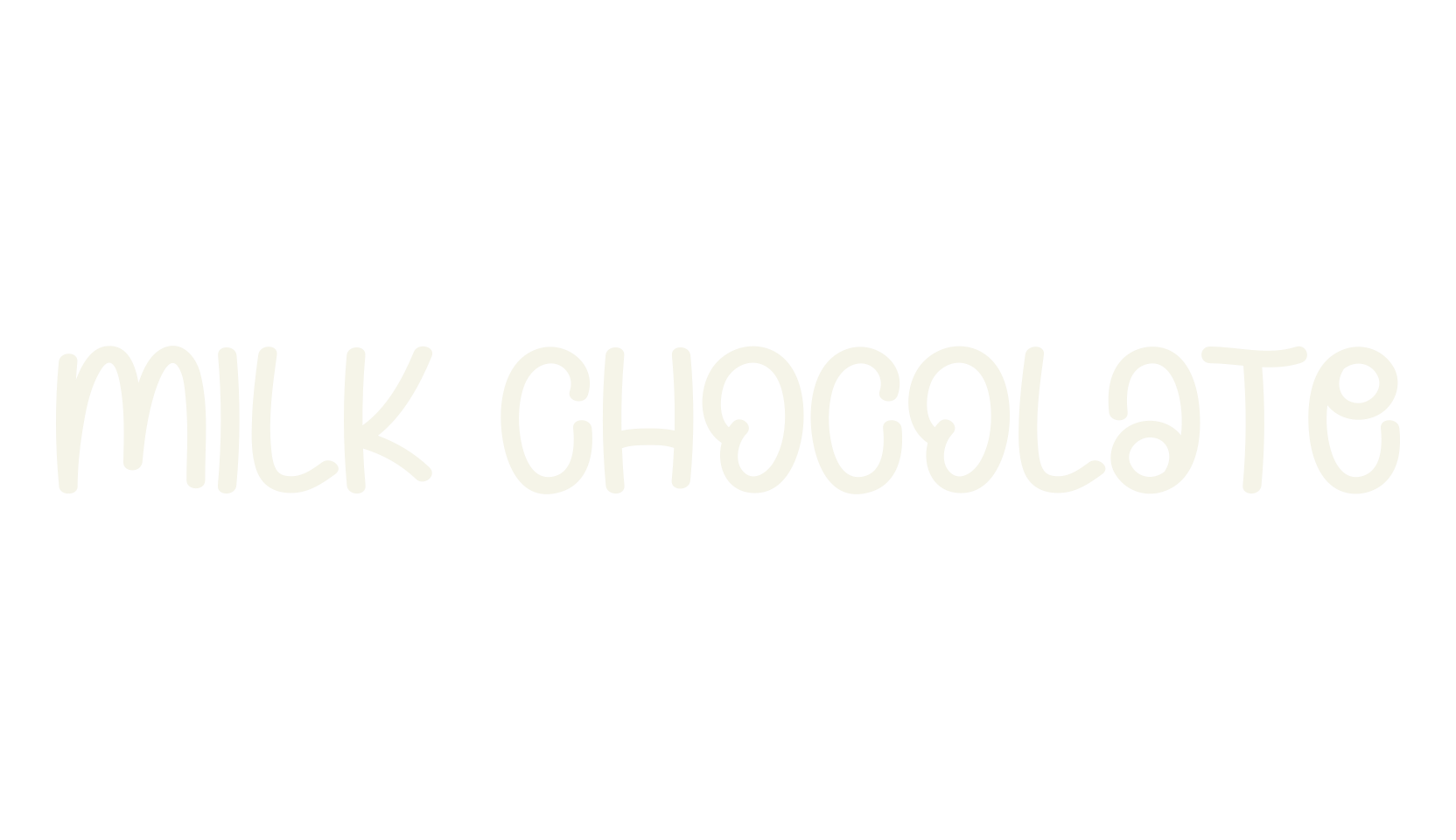 Milk Chocolate, script font preview